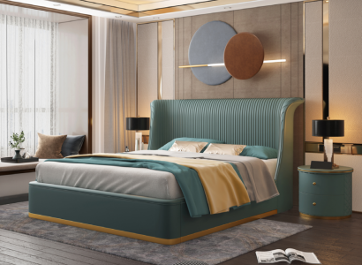 Designer bed bedroom beds furniture hotel luxury upholstery new